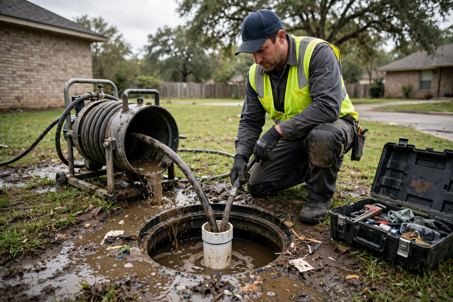 Sewer Line Backup in Rosenberg, TX